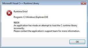 Tricks to Fix Runtime Error r6034