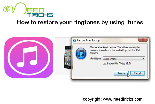 How to restore your ringtones by using itunes