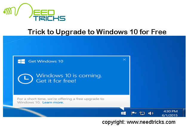 Trick to Upgrade to Windows 10 for Free