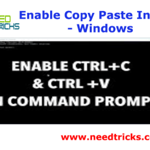 Enable Copy Paste In CMD - Windows