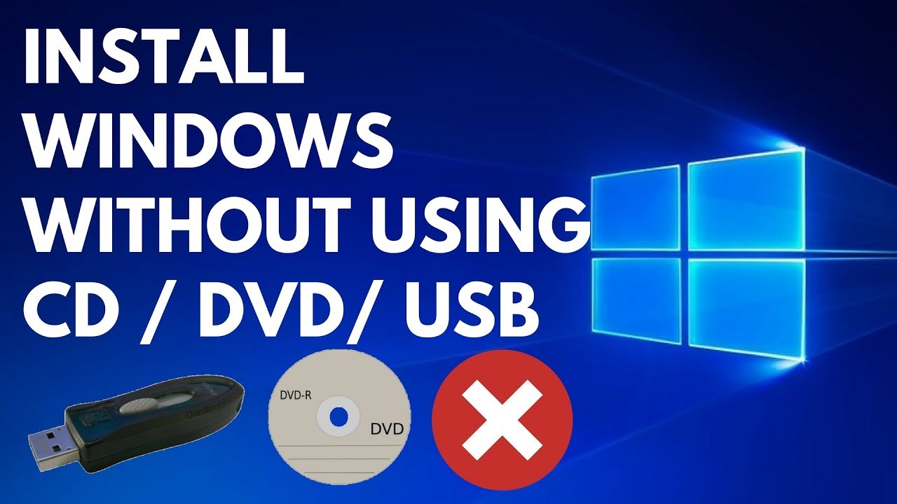 Tricks to reinstall windows 24 without CD and USB