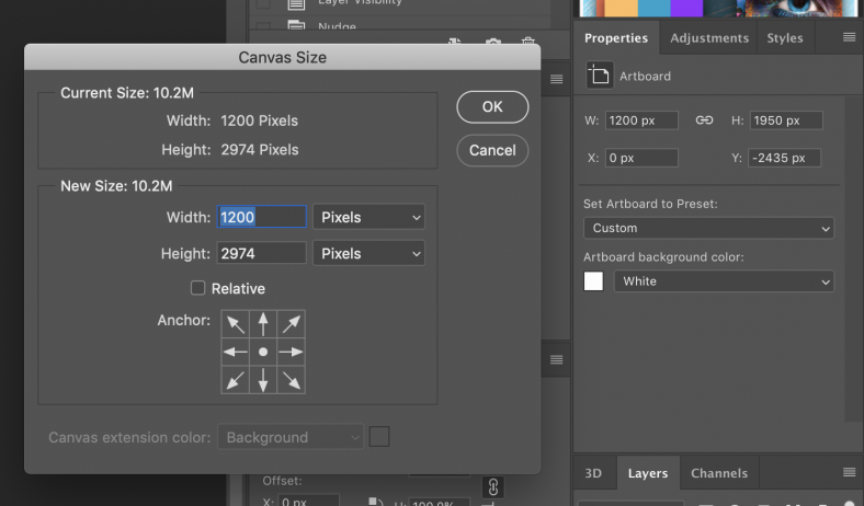 Change the Canvas Size in Photoshop CS6