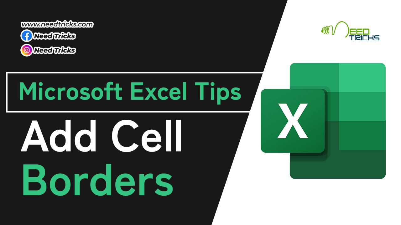  Microsoft Excel Tips Add Cell Borders